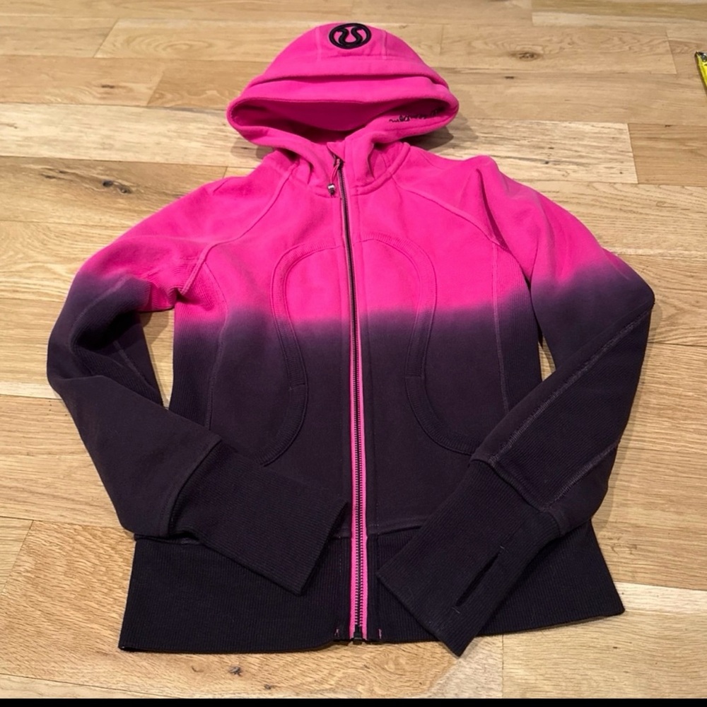 lululemon athletica Pink and Black Ombre hoodie 2